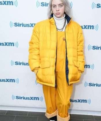 Singer Billie Eilish Lightweight Yellow Puffer Jacket
