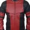 Deadpool Ryan Reynolds Red and Black Leather Jacket
