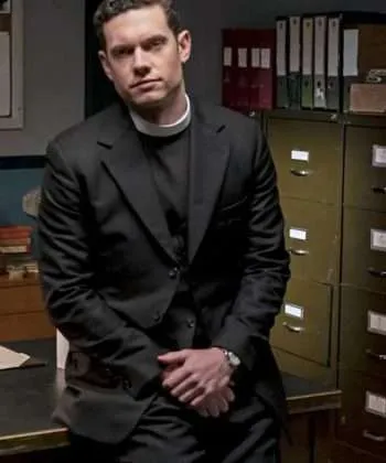Grantchester S08 Will Davenport Black Suit