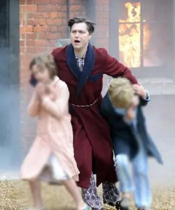Grantchester Lee Williams Red Wool Trench Coat