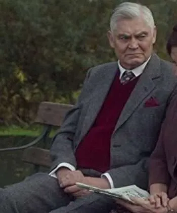 Nick Brimble Grantchester Jack Chapman Gray Wool Coat