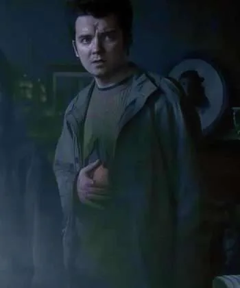 All Fun and Games 2023 Asa Butterfield Green Jacket