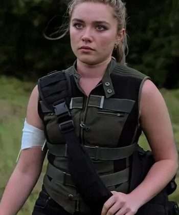 Florence Pugh Black Widow 2021 Yelena Belova Green Vest