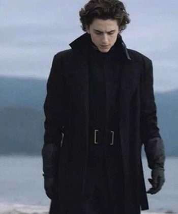 Timothee Chalamet Dune Paul Atreides Black Wool Trench Coat