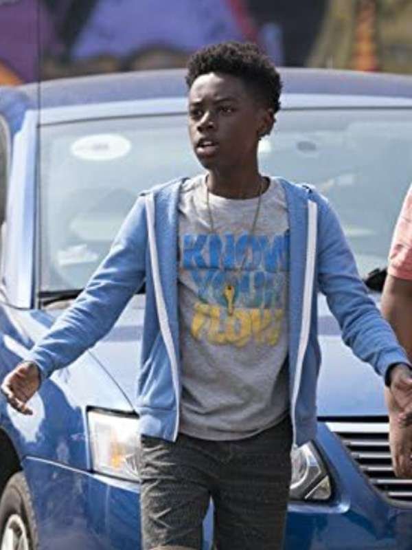 Kevin Williams The Chi Alex R. Hibbert Blue Hooded Jacket