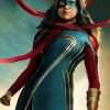 Ms. Marvel Kamala Khan Red and Blue Leather Jacket