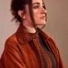 Rachel Sennott Bottoms Brown Leather Coat