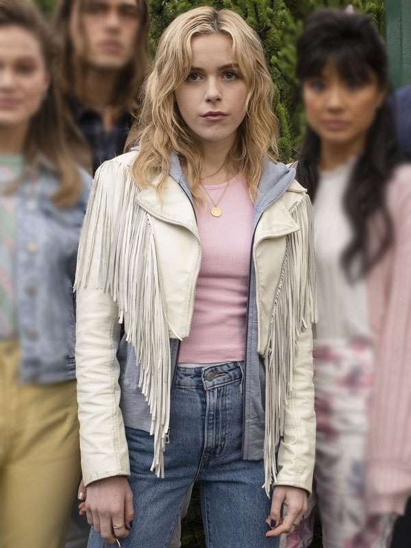 Kiernan-Shipka-Fringe-Leather-Jacket