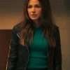 Michelle Keegan Black Biker Leather Jacket