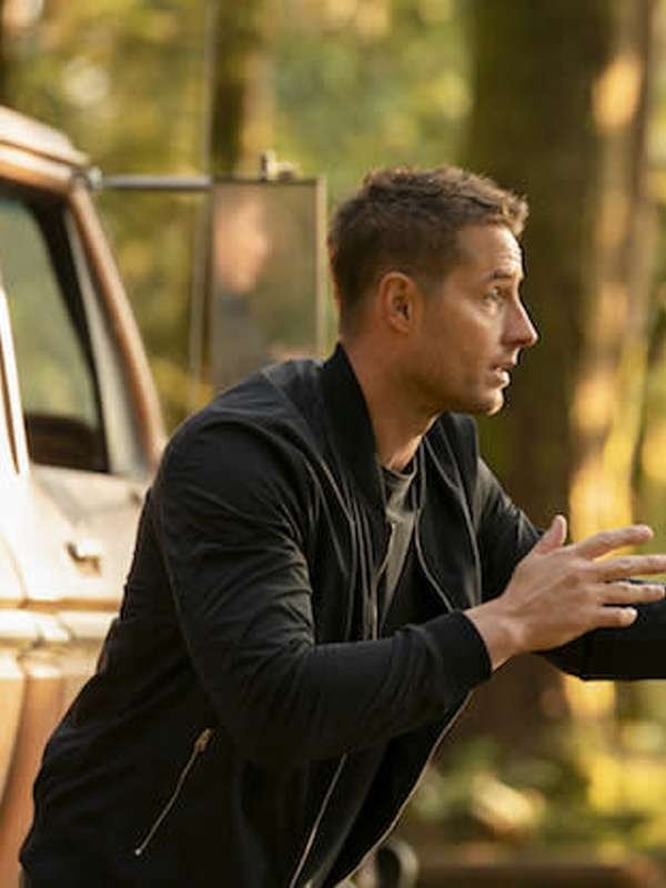 Tracker S01 Justin Hartley Black Bomber Jacket