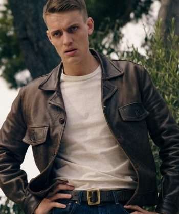 Monsieur Spade S01 Henri Brown Leather Jacket