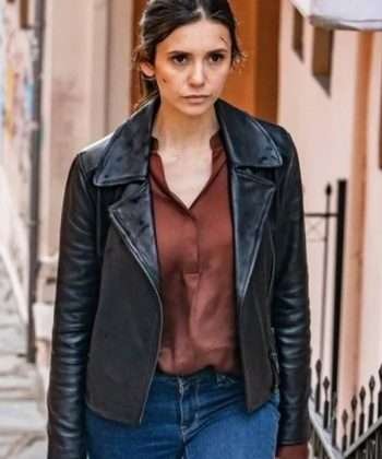 Nina Dobrev Leather Jacket