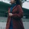 Micki Jackson Maroon Coat