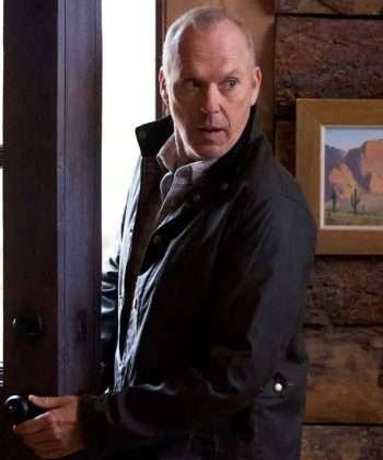 Knox Goes Away 2024 Michael Keaton Black Jacket