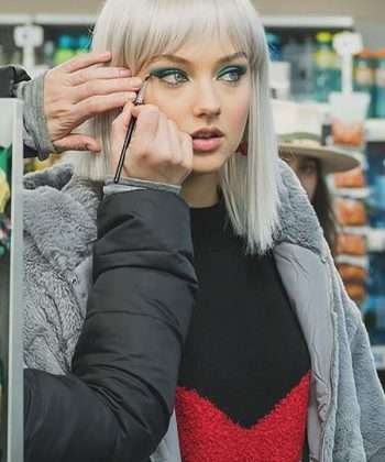 Alternative view of April X Lilly Krug Grey Shearling Jacket