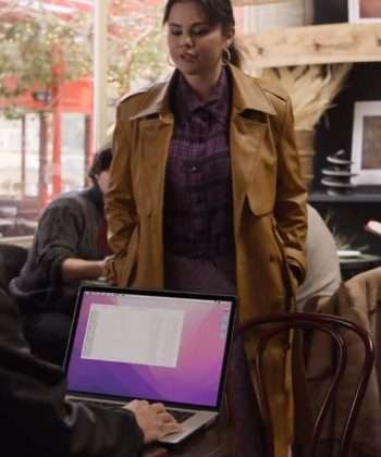 Selena Gomez Brown Coat