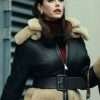 Kaya Scodelario Shearling Jacket