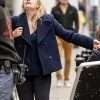 Elisabeth Moss Blue Coat