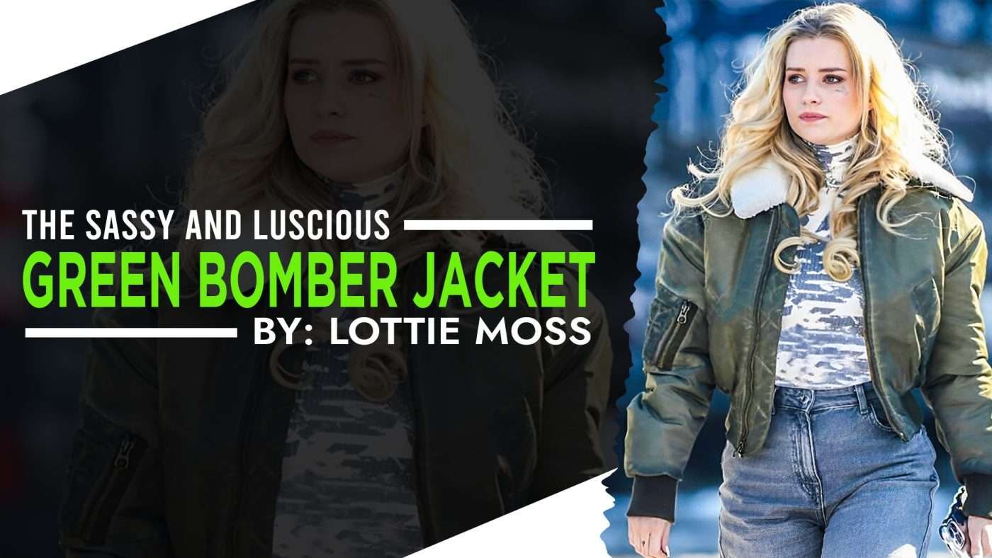 Lottie Moss  April X Green Bomber Jacket