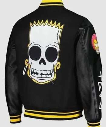 The Simpsons Black Varsity Jacket