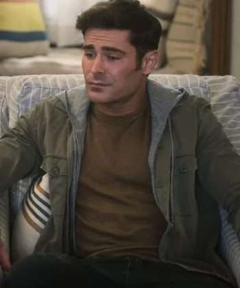 Zac Efron A Family Affair 2024 Green Cotton Jacket
