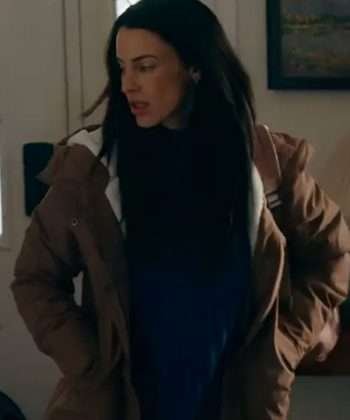 Alternative view of A Stranger’s Child Jessica Lowndes Brown Hooded Coat
