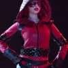 Movie Descendants The Rise Of Red 2024 Red Hooded Studded Leather Jacket