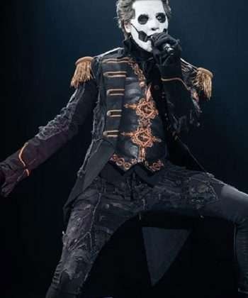 Alternative view of Ghost Band Emeritus IV Military Black Trench Coat