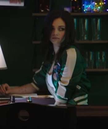 Dead Money India Eisley Green Varsity Jacket