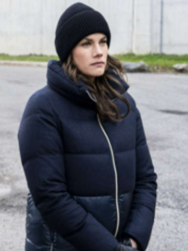 FBI 2024 Missy Peregrym Black Puffer Jacket