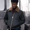 FBI S06 Tiffany Wal­lace Shearling Green Jacket