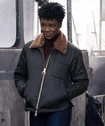FBI S06 Tiffany Wal­lace Shearling Green Jacket