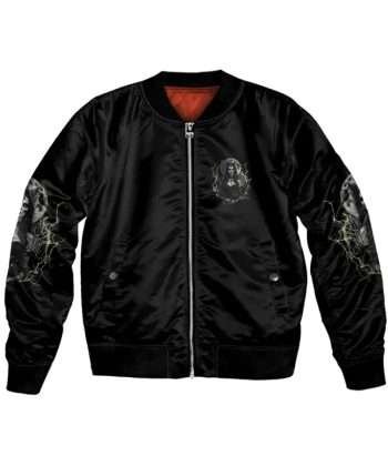 Halloween Hello Darkness Black Bomber Jacket