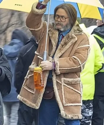 Nick Offerman The Umbrella Academy Shearling Coat