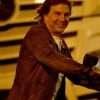 Tom Cruise Paris Olympics Closing Ceremony Brown Leather Jacket