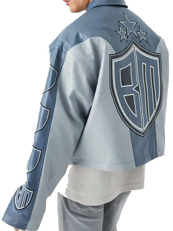 Upsahl SiriusXM Studio Grey Leather Jacket
