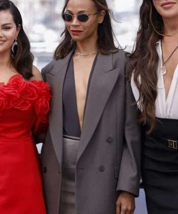 Emilia Pérez 2024 Movie Event Zoe Saldana Grey Blazer