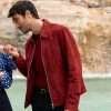 Emily in Paris S04 Marcello Red Suede Leather Jacket
