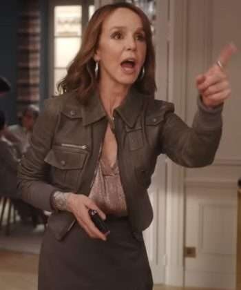 Emily in Paris Sylvie Grateau S04 Green Leather Jacket