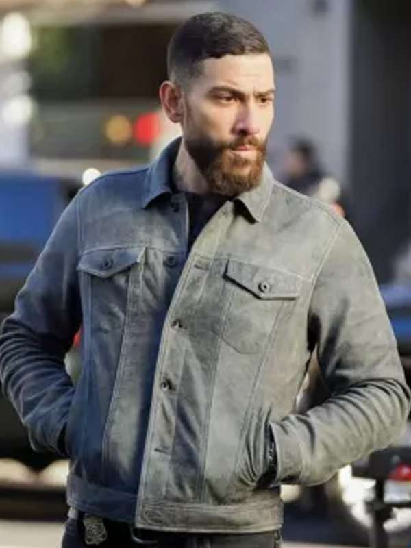 FBI S05 Omar Adom Zidan Suede Leather Jacket FBI S05 Omar Adom Zidan Grey Leather Jacket