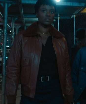 FBI S06 Tiffany Wal­lace Bomber Leather Jacket