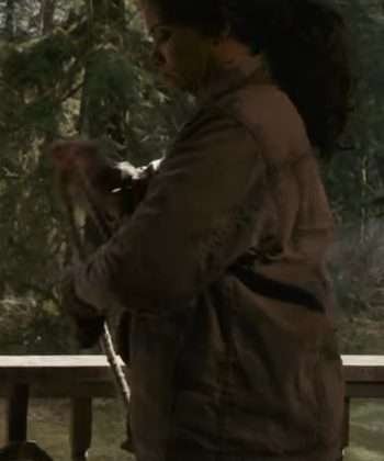 Never Let Go 2024 Halle Berry Beige Cotton Jacket