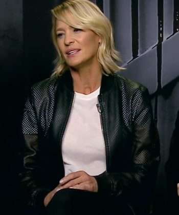 House of Cards Claire Underwood Black Bomber Jacket