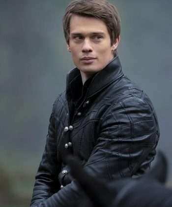 Mary & George Nicholas Galitzine Black Leather Jacket