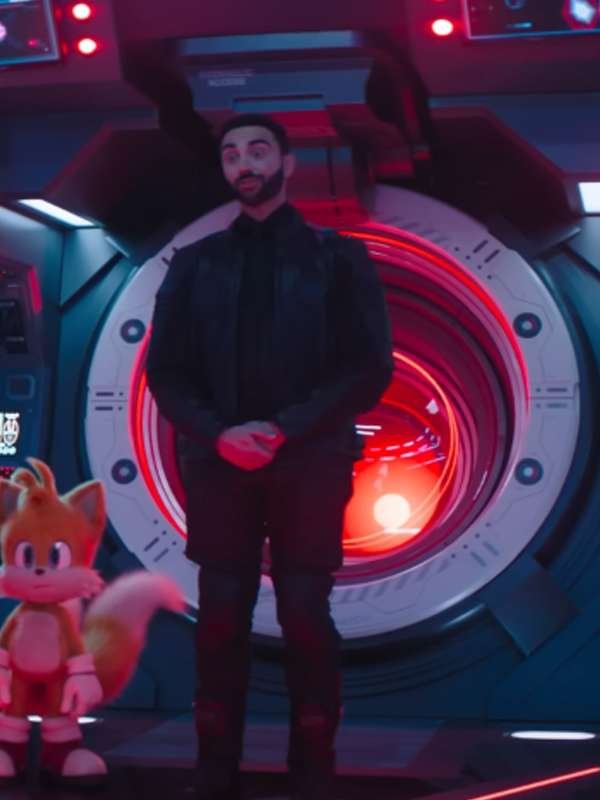 Sonic the Hedgehog 3 Lee Majdoub Black Leather Jacket