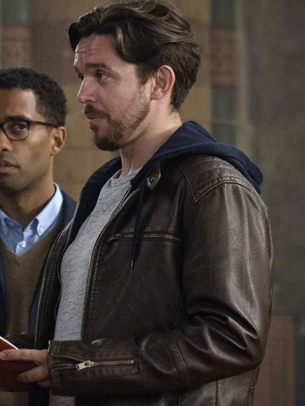 Van der Valk Brad de Vries Brown Leather Jacket - Image 2