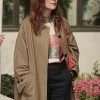 The Room Next Door 2024 Julianne Moore Brown Coat