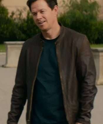 Uncharted Movie Mark Wahlberg Brown Leather Jacket