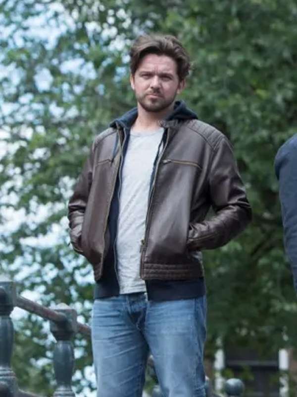 Van der Valk Brad de Vries Brown Leather Jacket