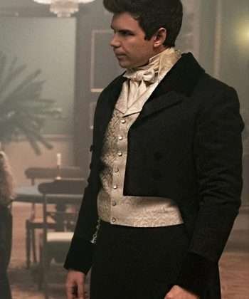 Luke Newton Bridgerton S03 Black Tailcoat